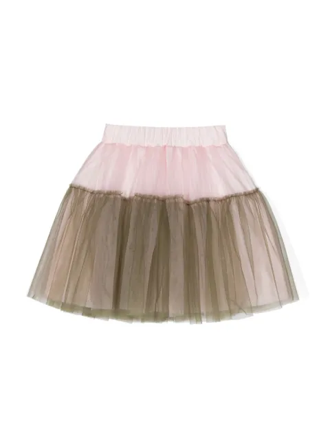 Il Gufo two-tone tulle skirt