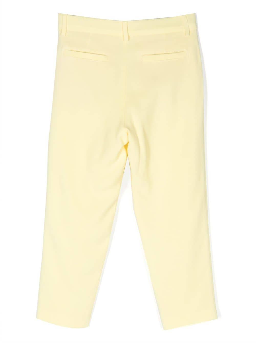 Shop Stella Mccartney Darted Tapered-leg Trousers In Yellow