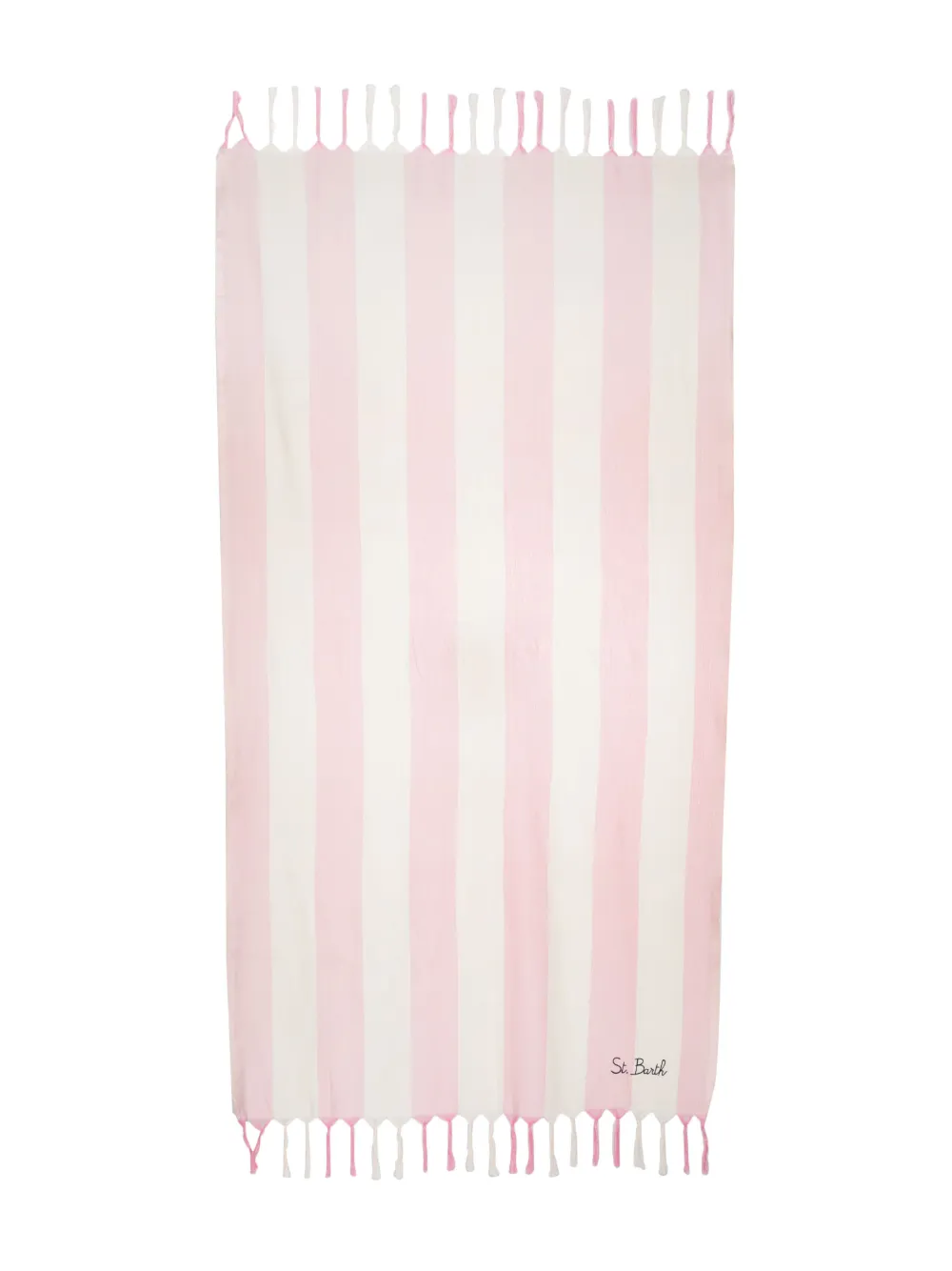 Mc2 Saint Barth Kids' Embroidered-logo Beach Towel In Pink