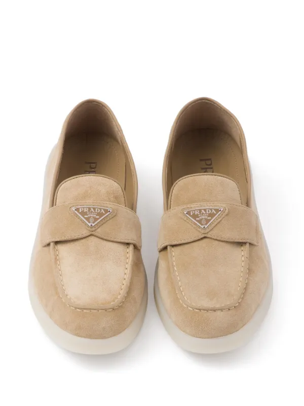 Prada shop loafers suede