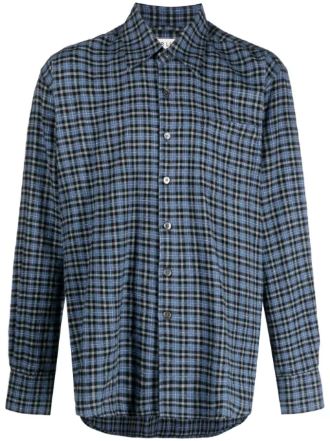 OUR LEGACY Above plaid cotton-blend shirt