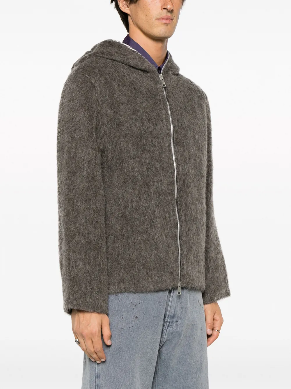 OUR LEGACY Brushed zip-up Hooded Jacket - Farfetch