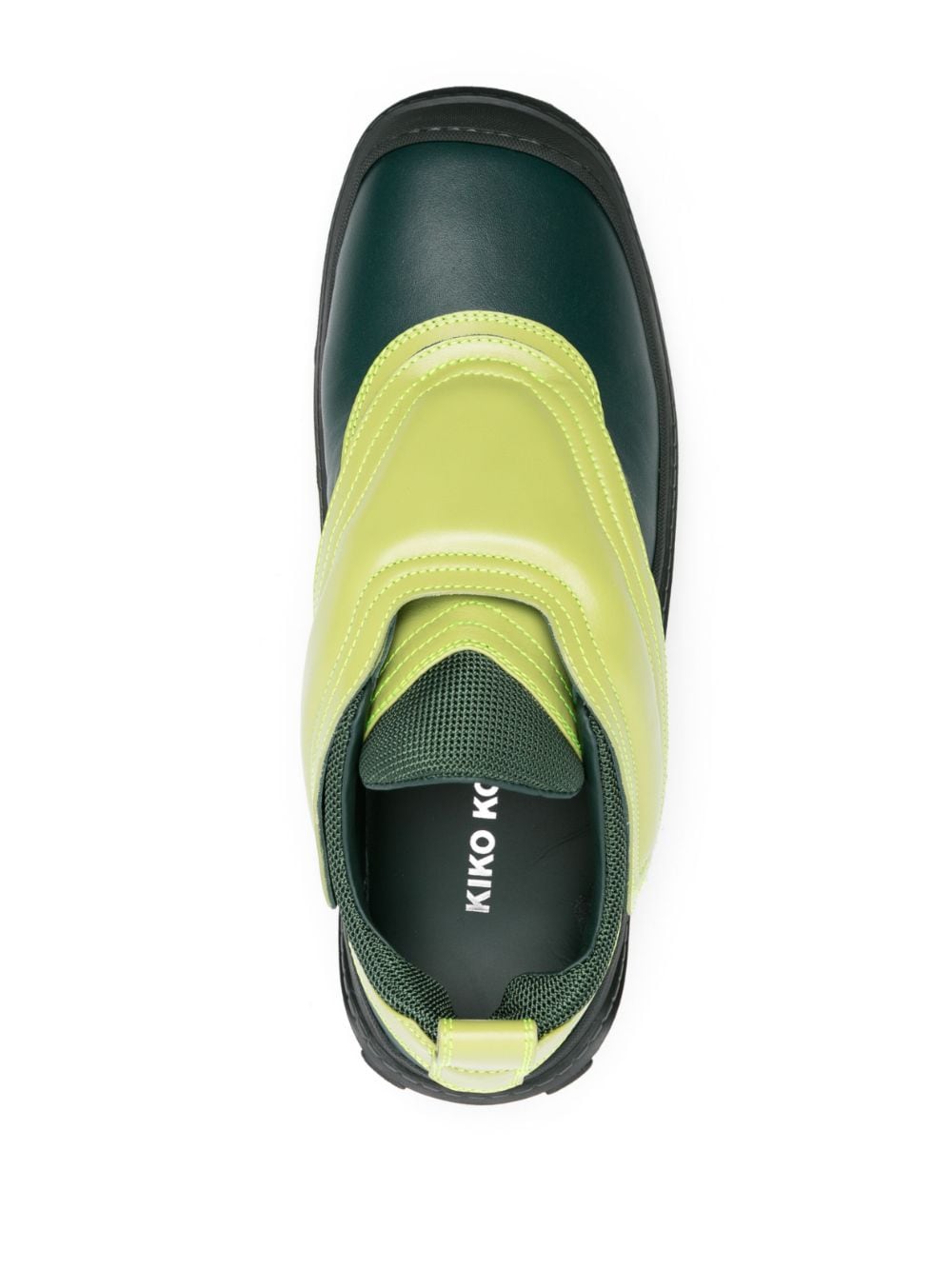 Shop Kiko Kostadinov Tonkin Laminated-leather Chunky Sneakers In Green