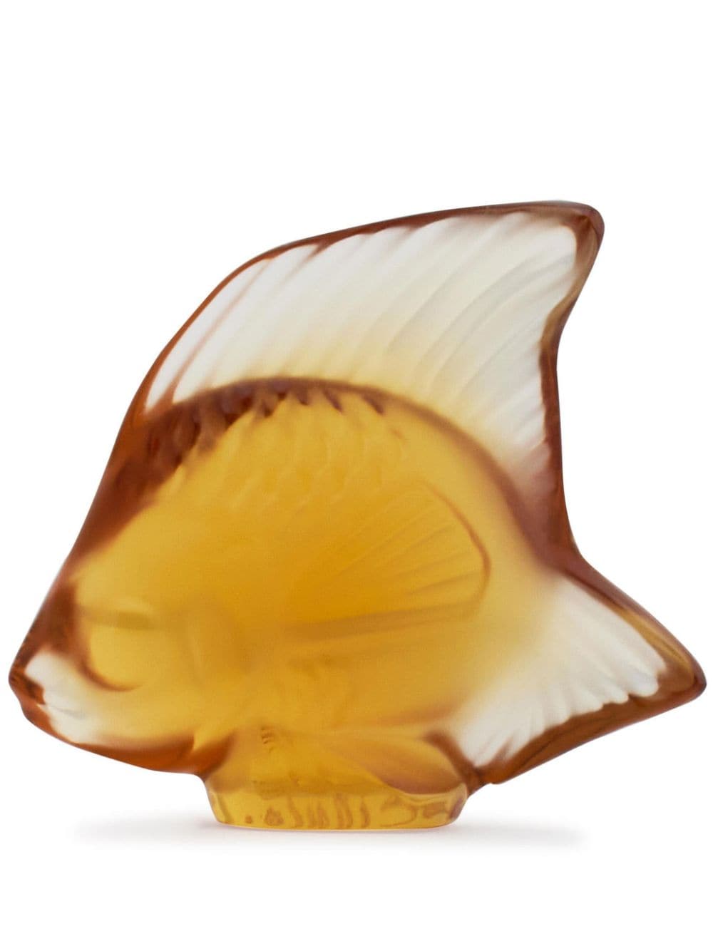 Lalique Fish Crystal Sculpture In Yellow
