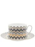 Missoni Home zigzag-print tea cup and saucer (set of six) - Gold