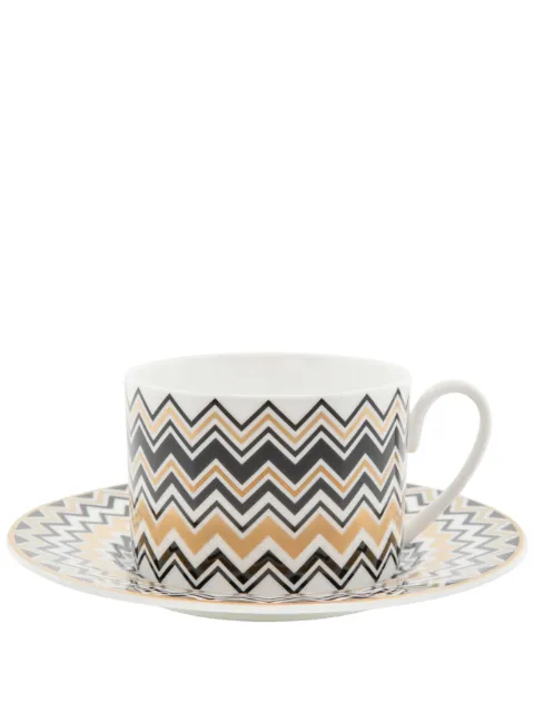 Missoni Home tasse et soucoupe à imprimé zigzag (lot de six)