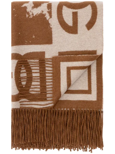 Dolce & Gabbana Kaschmirdecke aus Logo-Jacquard