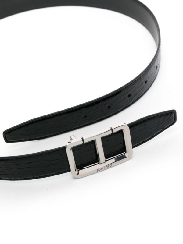 TOM FORD T logo-buckle Reversible Belt - Farfetch