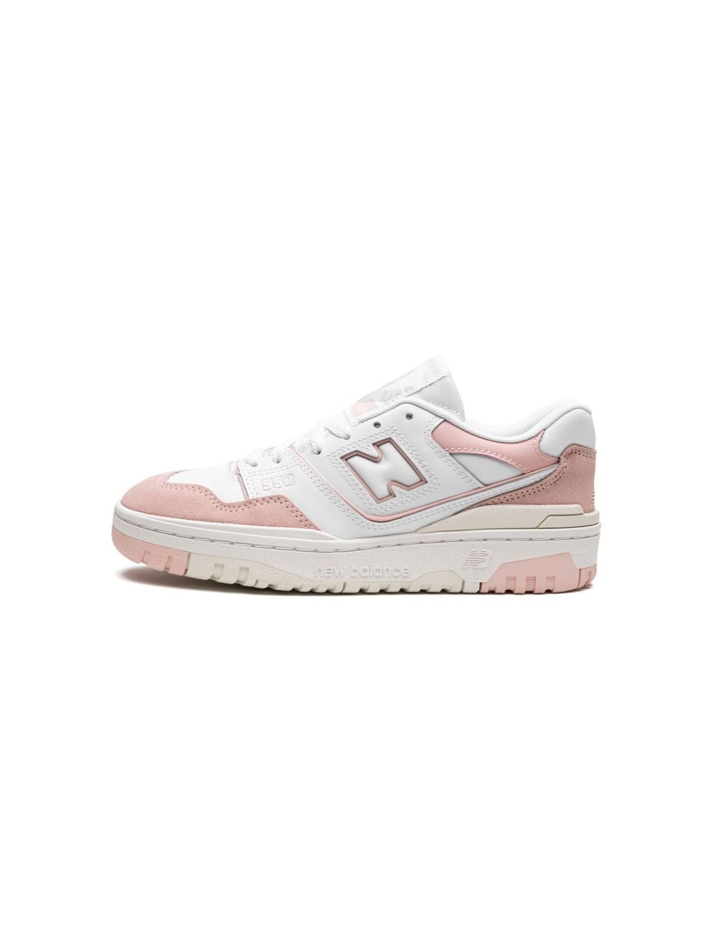 Shop New Balance 550 "white Pink/sea Salt" Sneakers