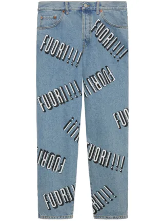 Gucci deals printed jeans