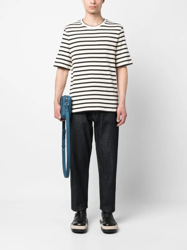 Jil Sander ストライプ Tシャツ | ニュートラル | FARFETCH JP