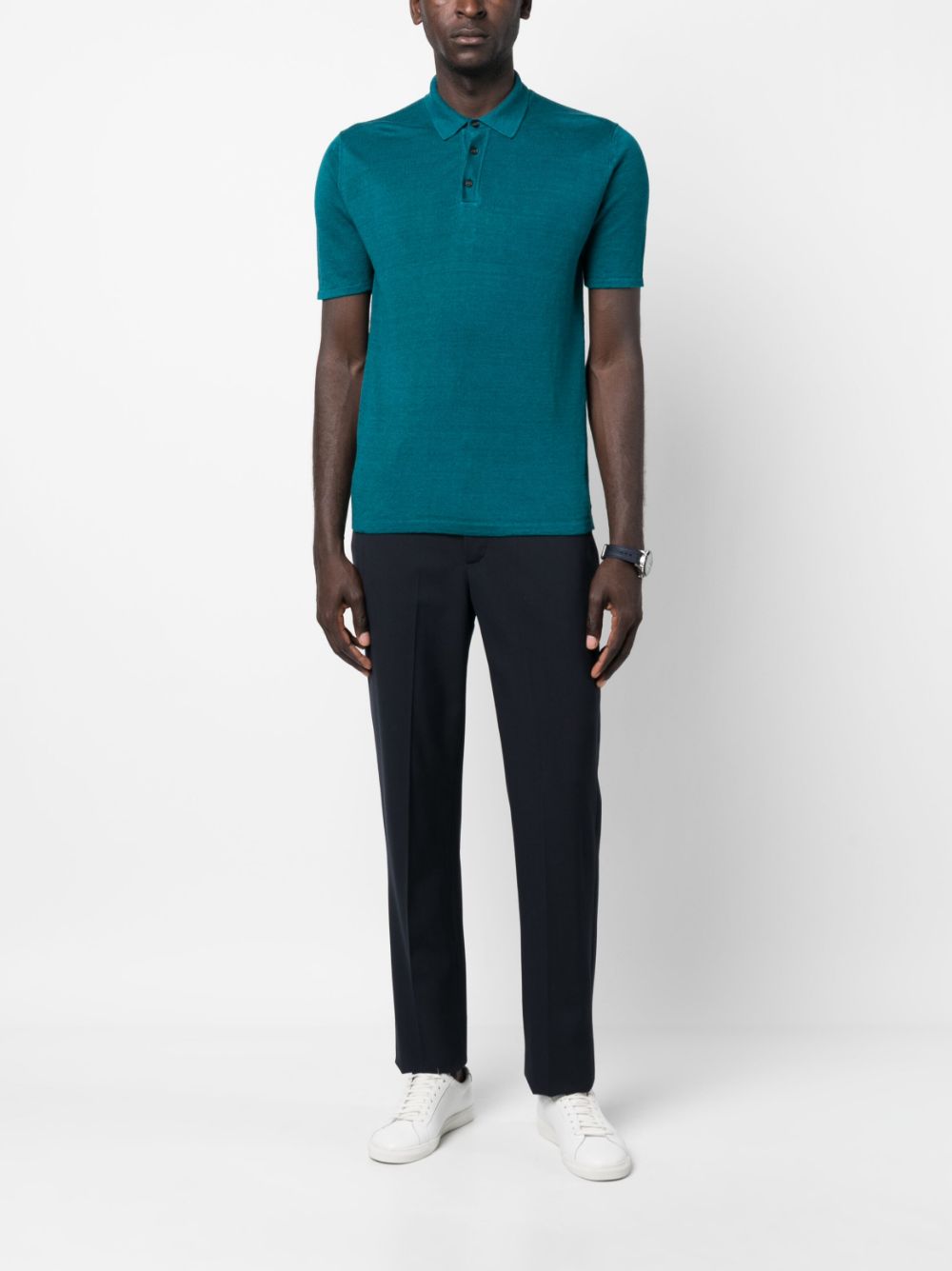 Roberto Collina short-sleeve Linen Polo Shirt - Farfetch