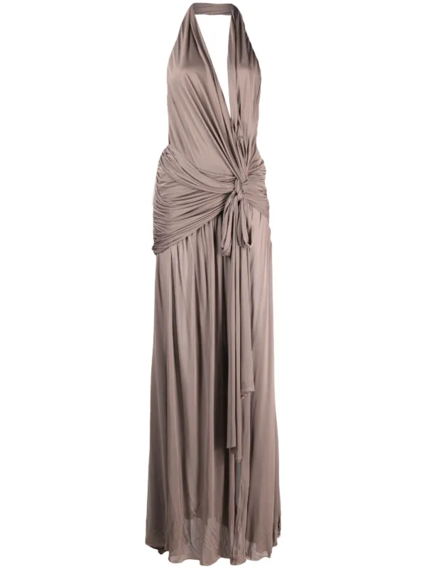 halter neck ivory dress Demelza Halter Mini Dress main image 1