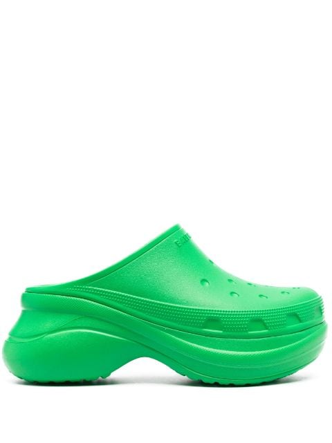 Balenciaga - x Crocs logo-embossed platform mules