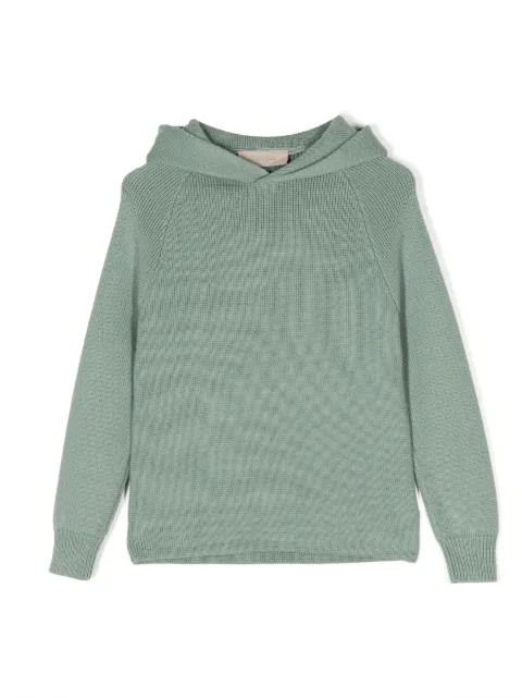 FEAR OF GOD ESSENTIALS KIDS logo-patch knitted hoodie 