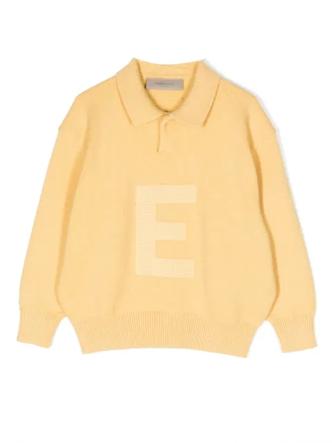 FEAR OF GOD ESSENTIALS KIDS logo-print knitted polo shirt