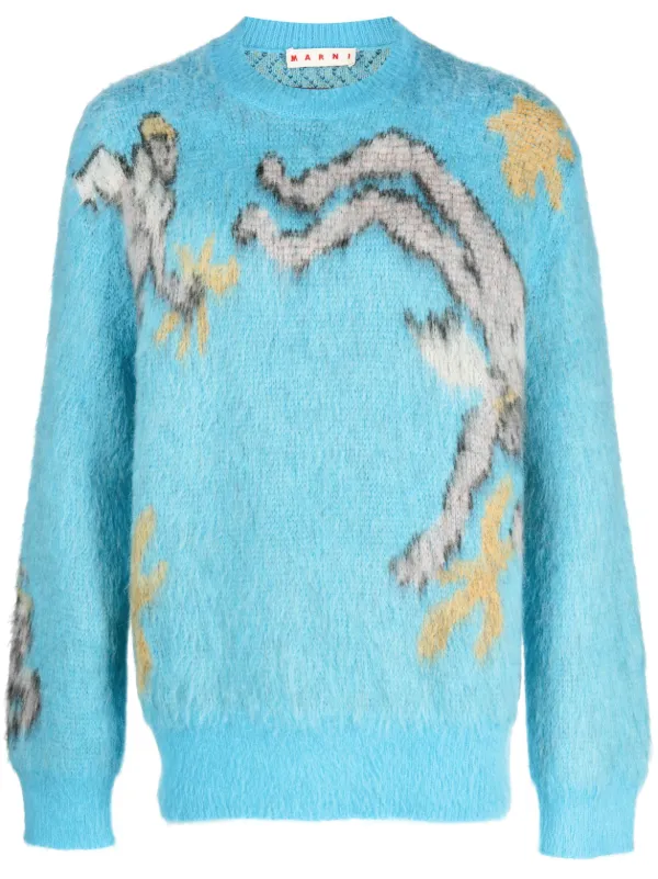 Marni エンジェルモチーフ セーター | ブルー | FARFETCH JP