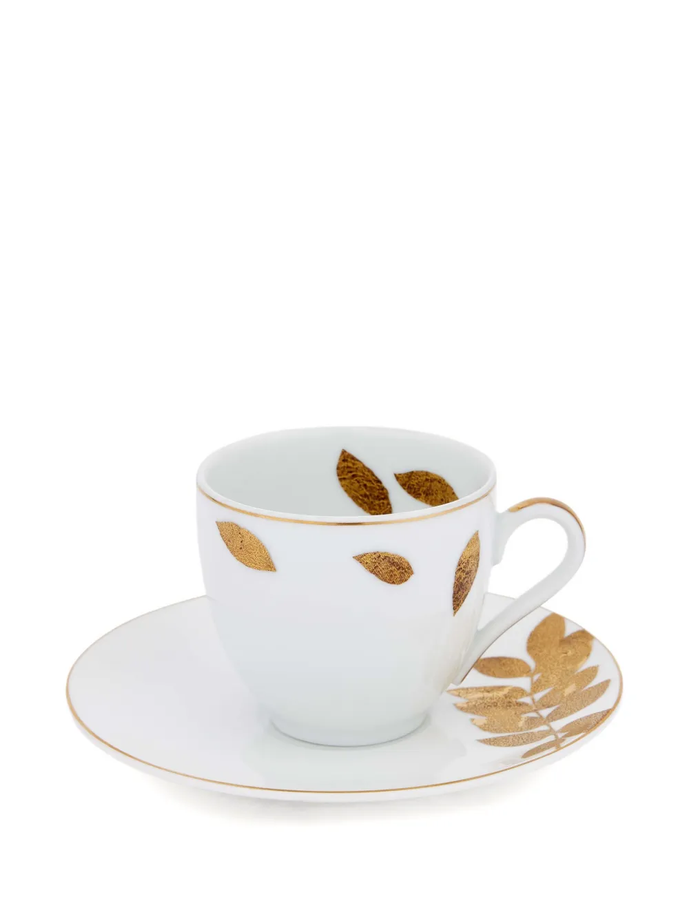 Bernardaud leaf-print cup saucer (set of two) | Tea & Coffee | Image 2