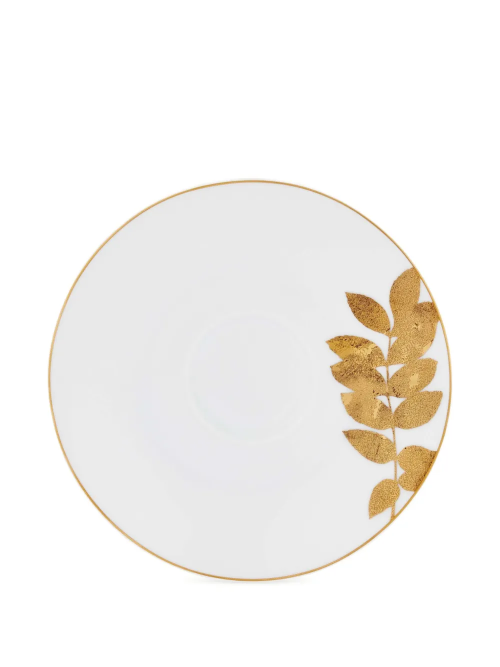 Bernardaud leaf-print cup saucer (set of two) | White | Image 1