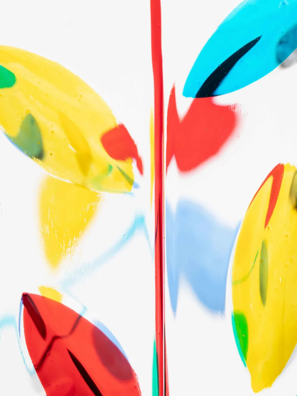 Abstract-Print Glass Jug