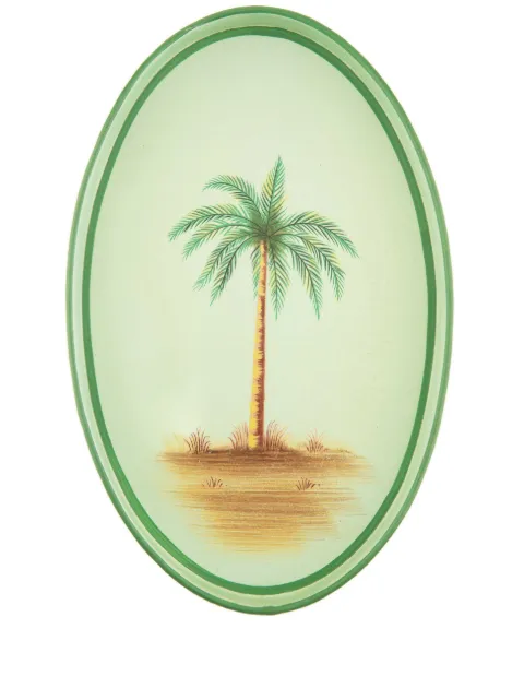 Les-Ottomans Fauna Palm Tree handpainted oval tray