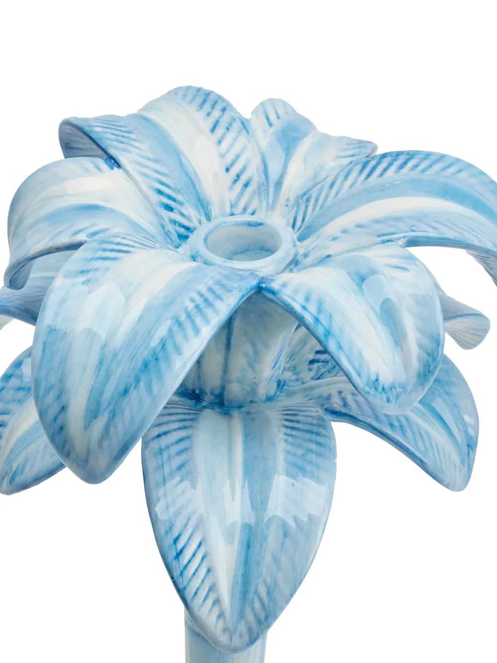 Les-Ottomans Palm Trees ceramic candleholder (20cm) - Blauw
