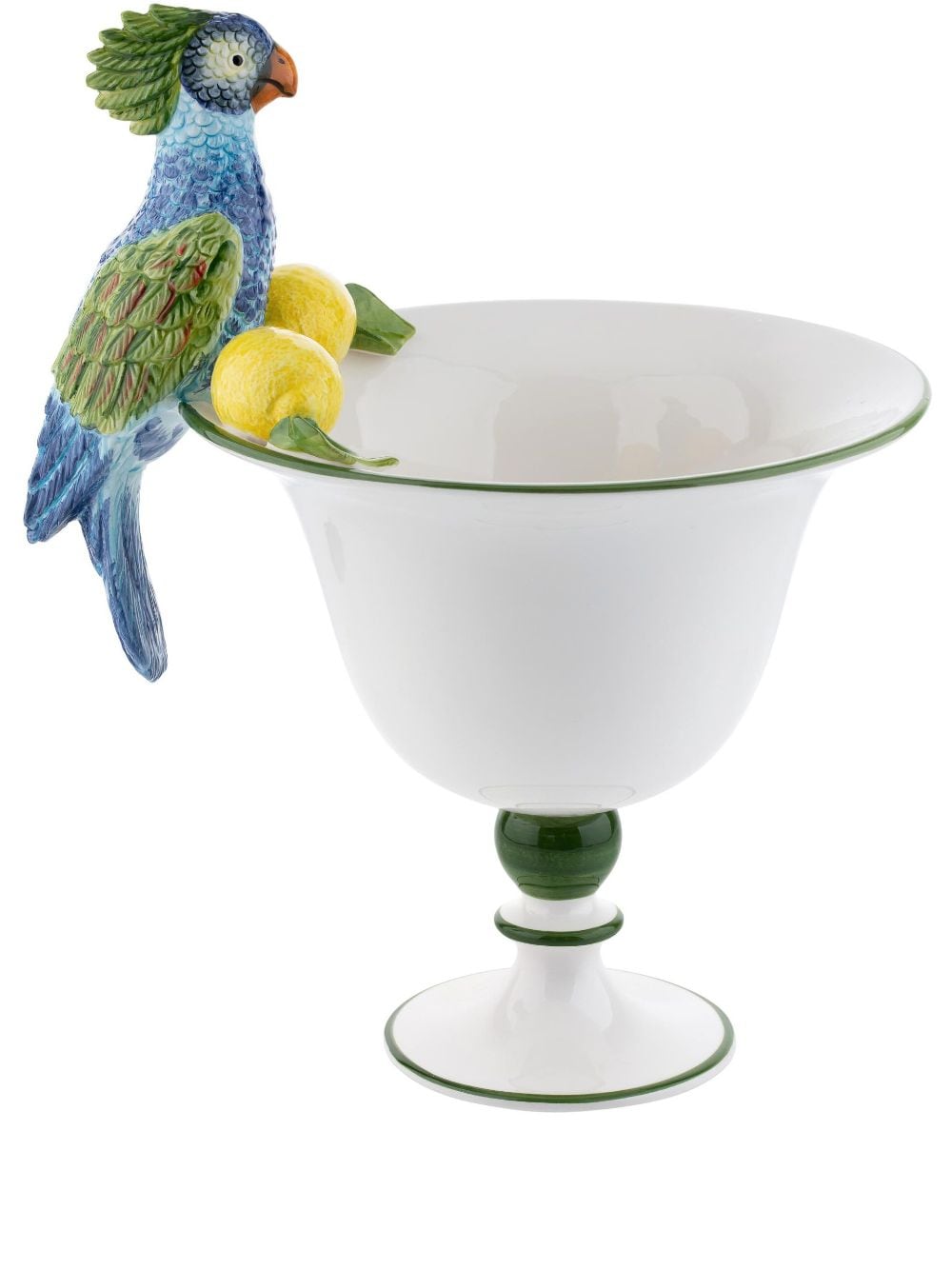 Les-ottomans Vase Mit Papagei Aus Porzellan In Multicolor