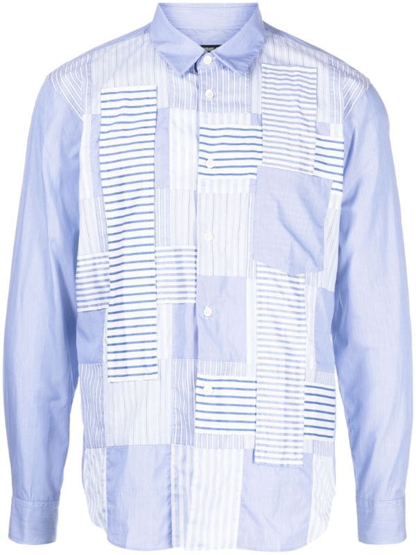 Comme Des Garçons Homme Deux stripe-pattern Cotton Shirt - Farfetch