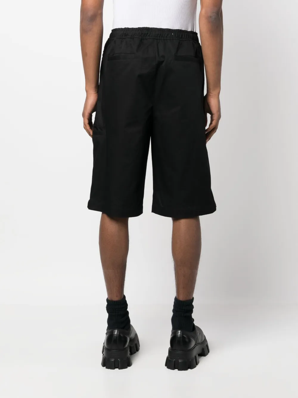 Shop Givenchy Logo-embellished Cotton Shorts In Black