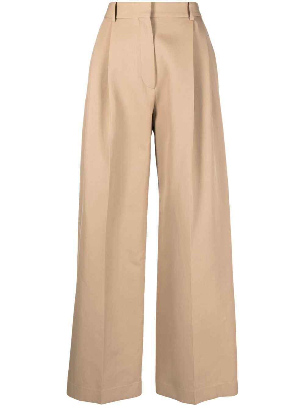 wide-leg tailored-cut trousers