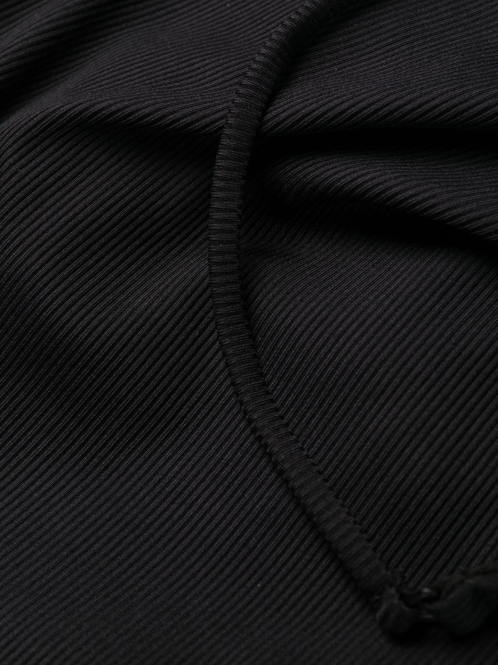 Shop Attico Side-tie Open-back Swimsuit In Black