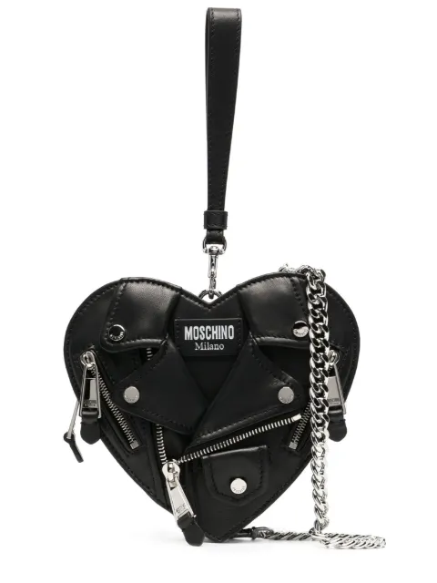 Moschino heart biker bag