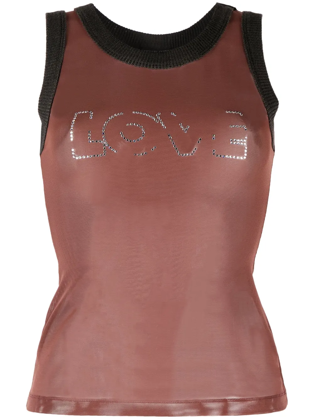 vaquera タンクトップ Vaquera Unisex Tank Top Rhinestones Love In 1 | ModeSens