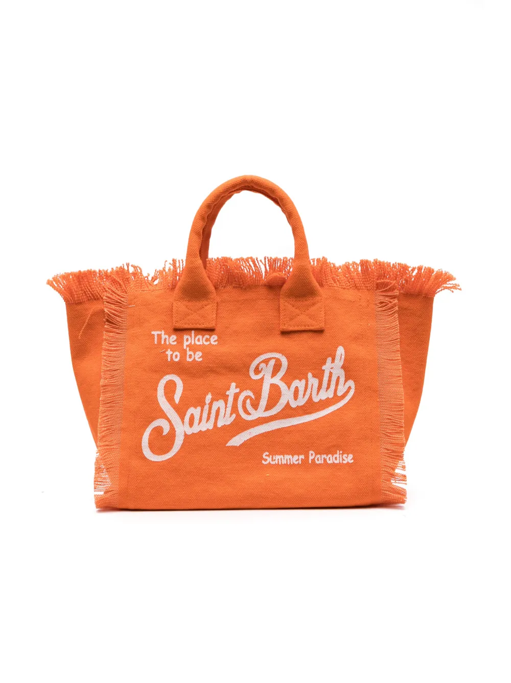 Mc2 Saint Barth Colette Logo-print Beach Bag In Orange