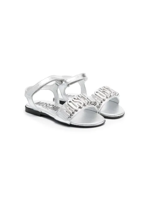 Moschino Kids sandalias planas con logo