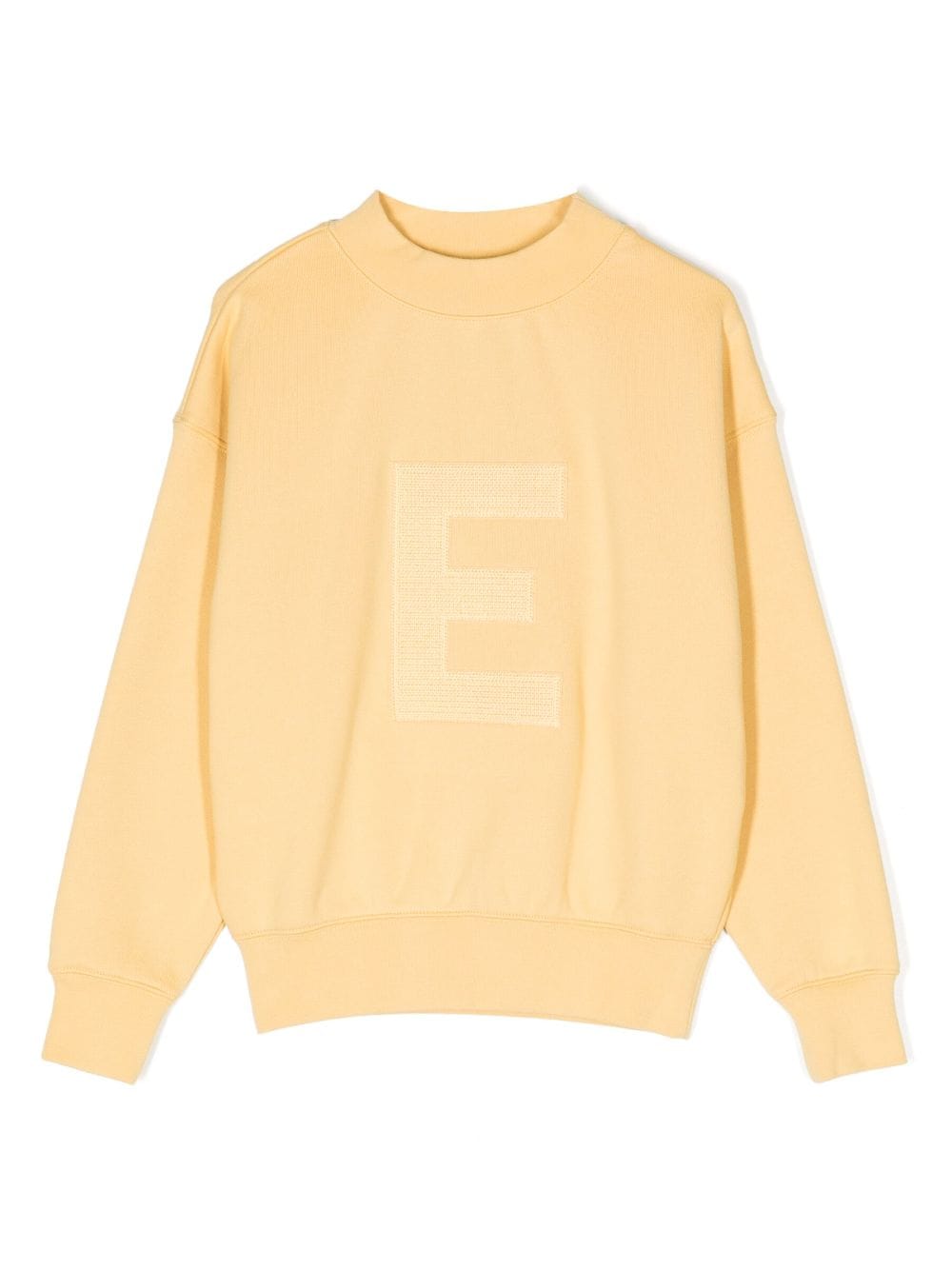 Essentials Kids' Logo-patch Cotton-blend Sweatshirt In Yellow