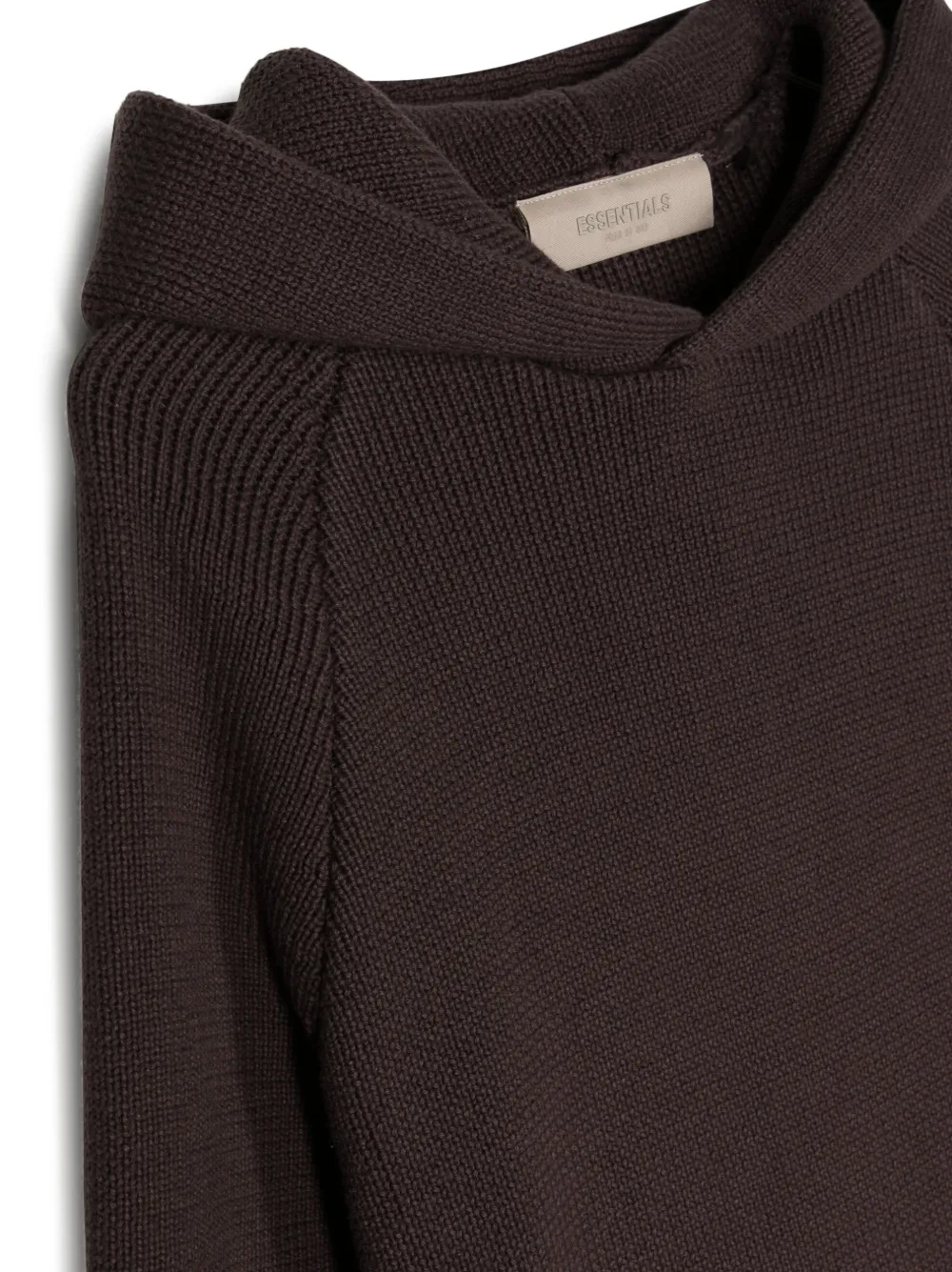 FEAR OF GOD ESSENTIALS KIDS Hoodie van katoenmix Bruin