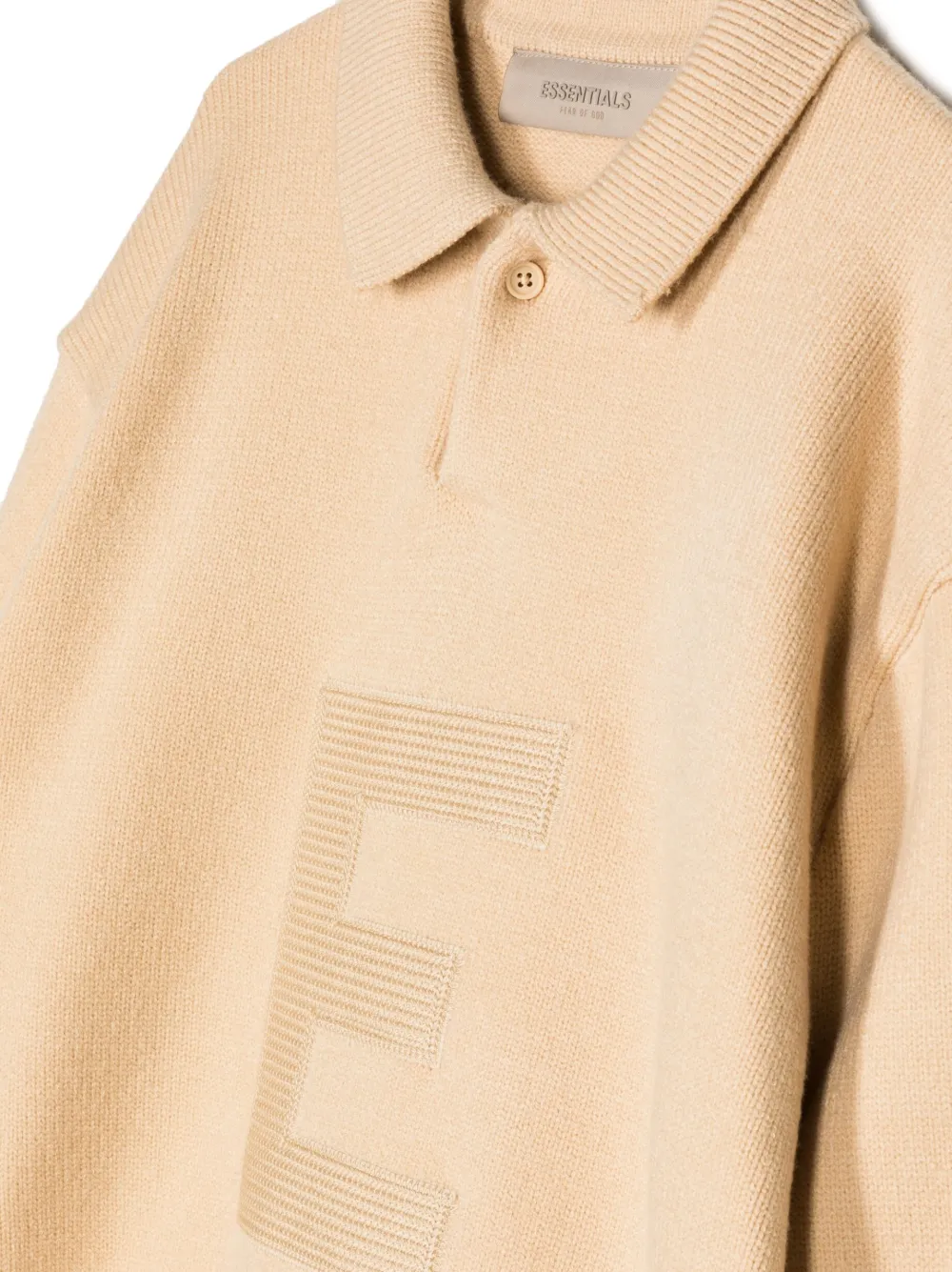 FEAR OF GOD ESSENTIALS KIDS Poloshirt met logopatch Bruin