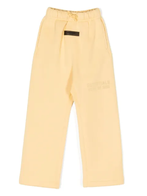 FEAR OF GOD ESSENTIALS KIDS pants con cordones en la pretina y logo estampado