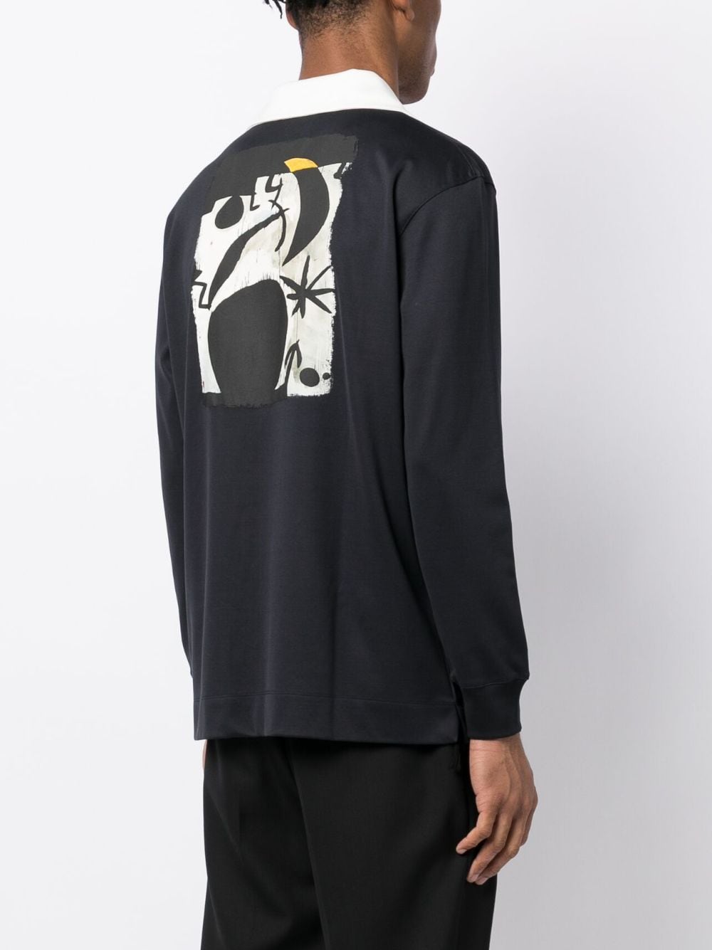 Shop Limitato Joan Miró-print Polo Shirt In Black