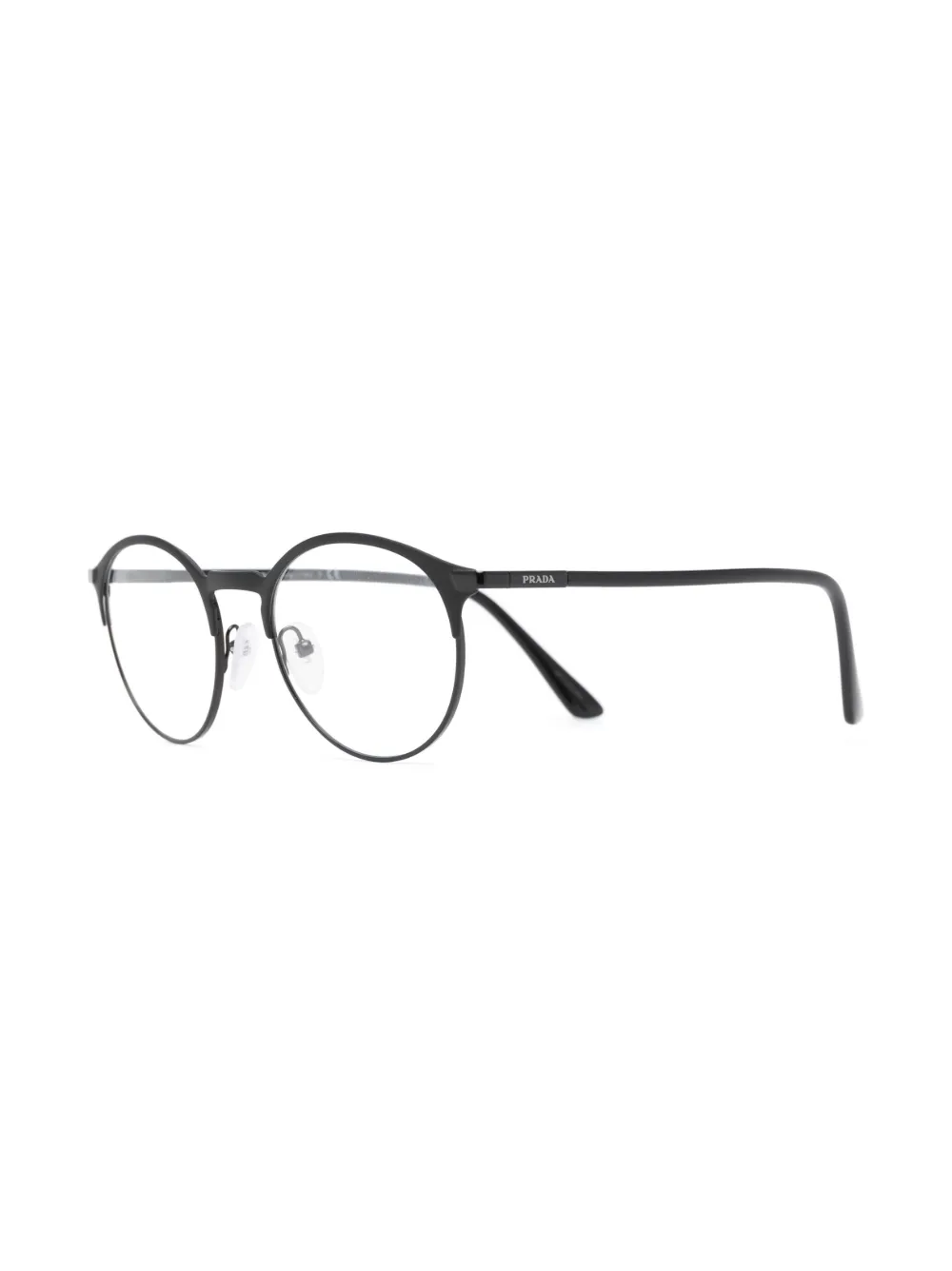 Prada Round-frame Eyeglasses In Black
