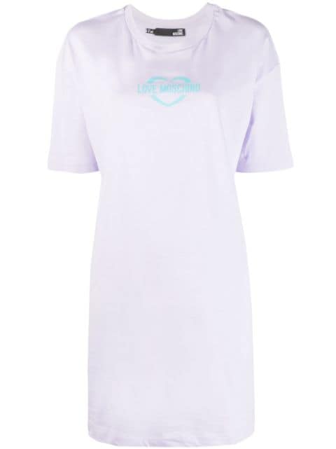 Love Moschino logo-print cotton T-shirt dress