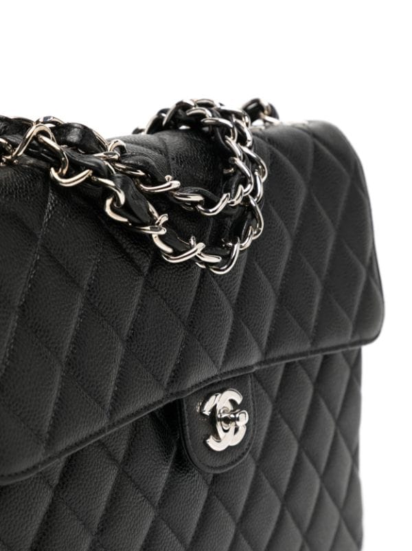 Chanel Pre-owned 2005 Jumbo Classic Flap Shoulder Bag - Black
