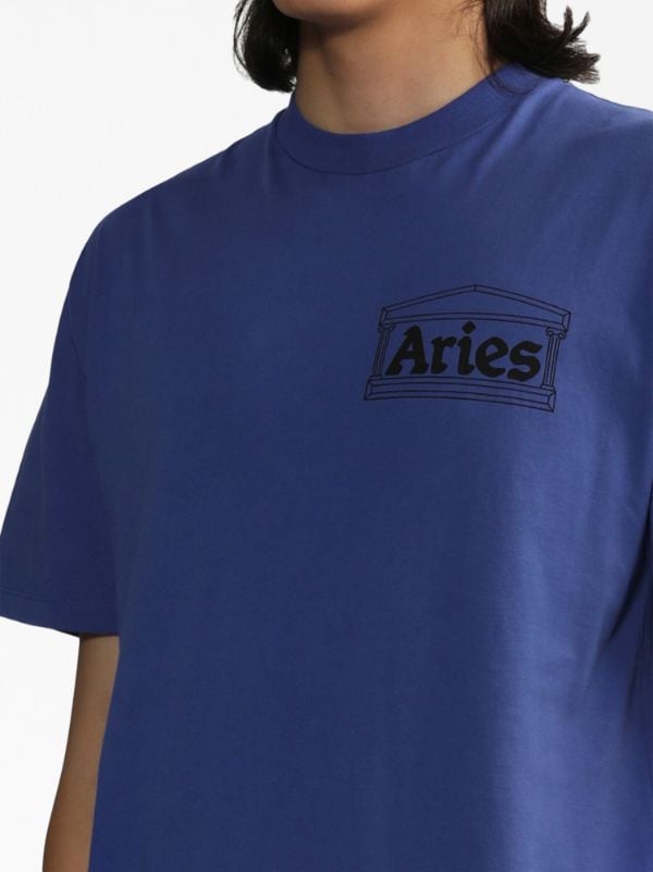 Aries logo-print Cotton T-shirt - Farfetch