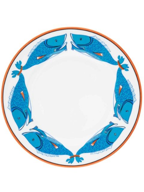 Pinto Paris Lagon fish-print dinner plate