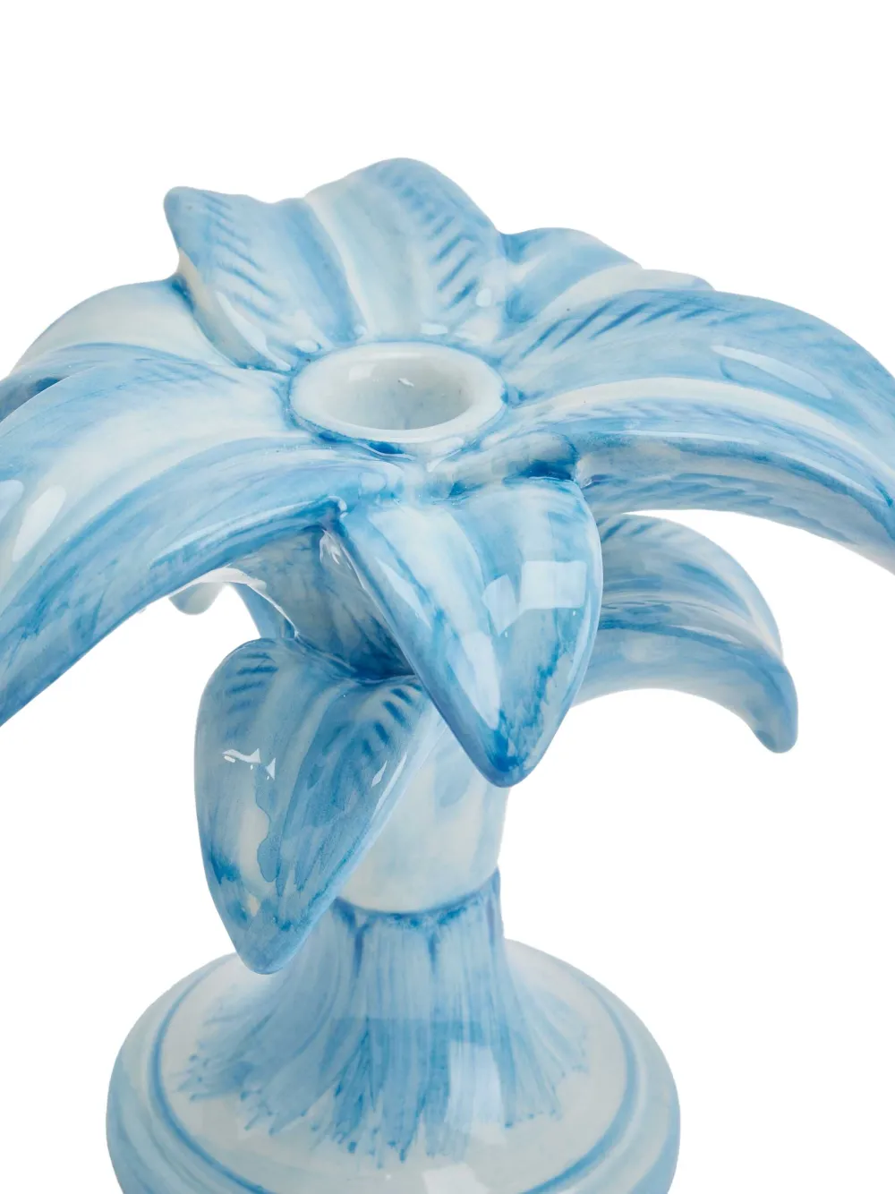 Les-Ottomans Palm Trees ceramic candleholder (15cm) - Blauw