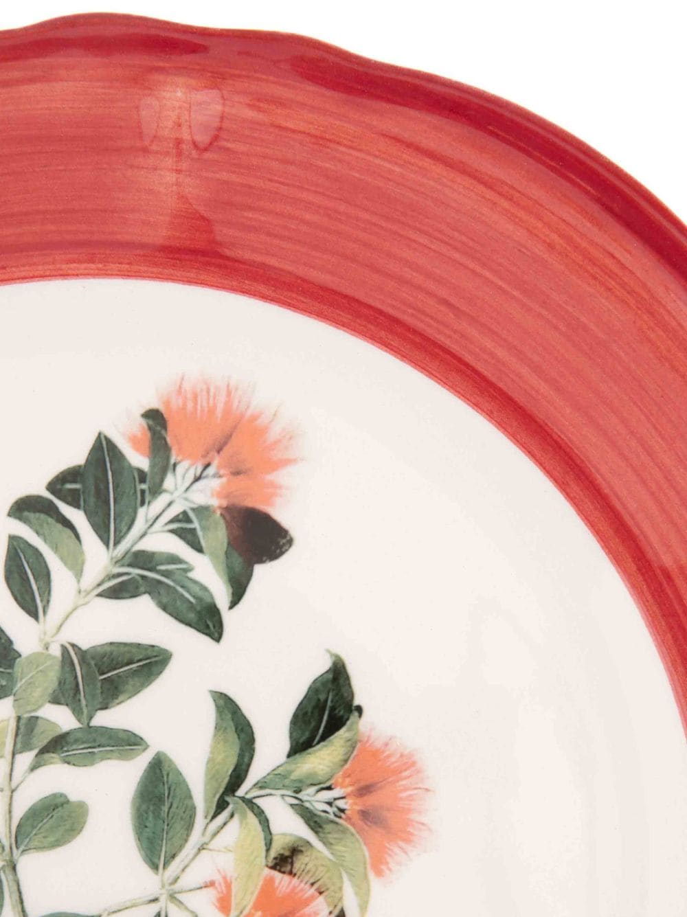 Shop Les-ottomans Sultan Garden Porcelain Dinner Plate In Red