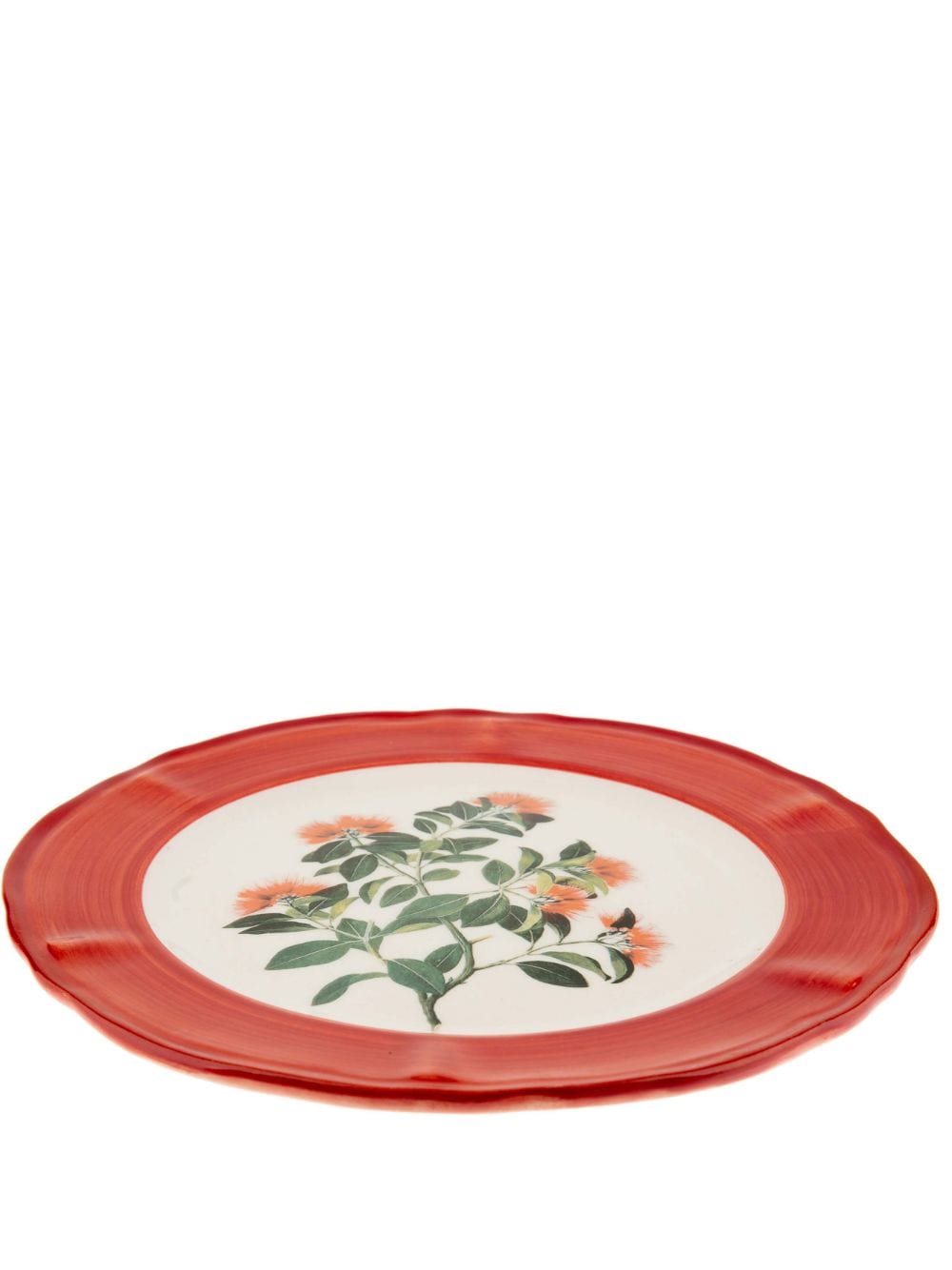 Les-ottomans Sultan Garden Porcelain Dinner Plate In Red