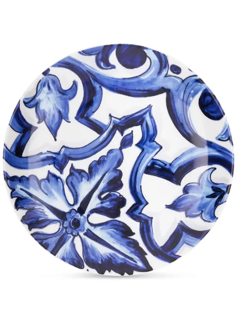 Dolce & Gabbana lot de deux assiettes à dessert Blu Mediterraneo en porcelaine