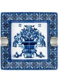 Dolce & Gabbana tile-print porcelain ashtray - Blue